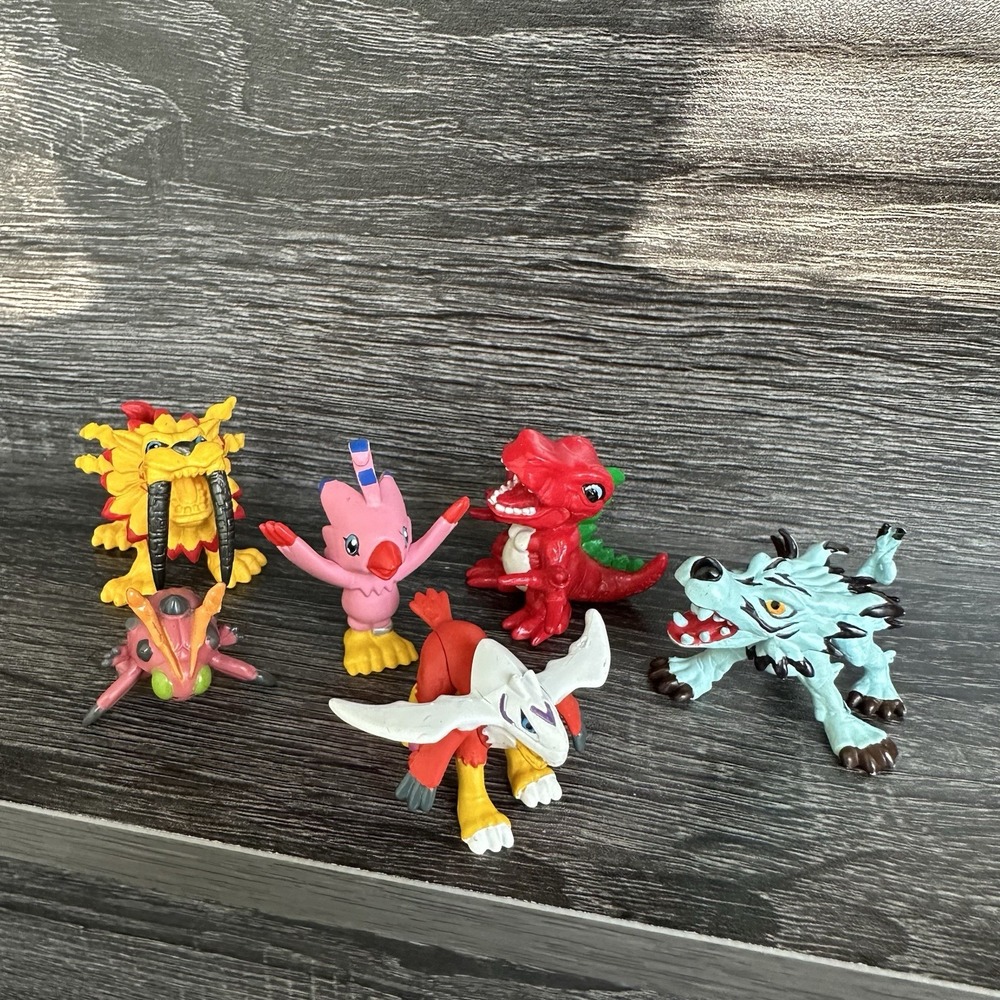 Lot Of 6 Vintage‎  Digimon Digital Monsters Mini Figures